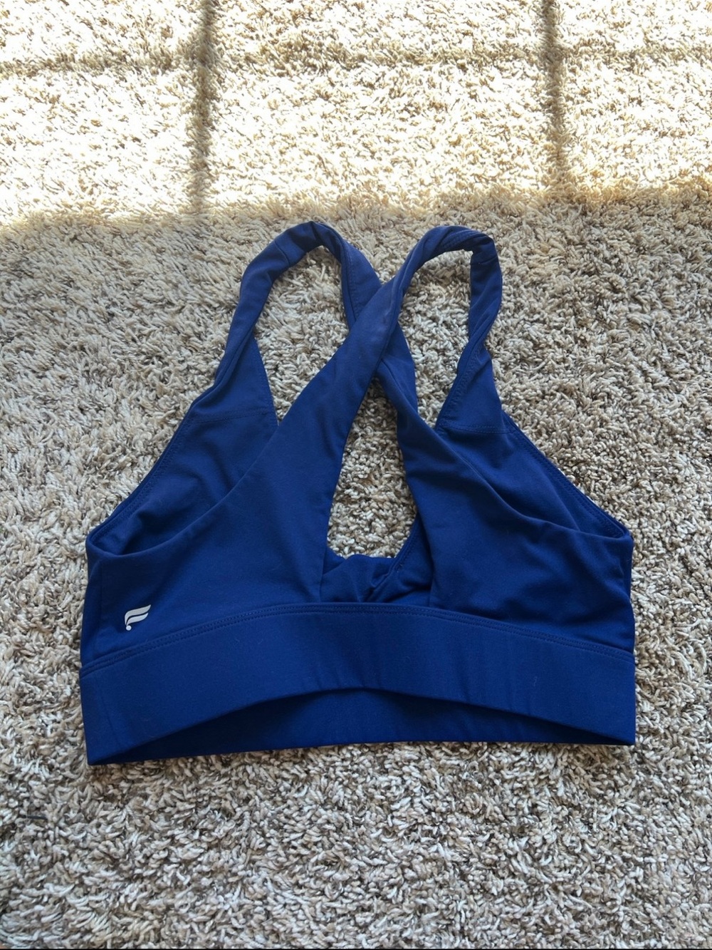 Fabletics Deep Blue Crisscross Sports Bra